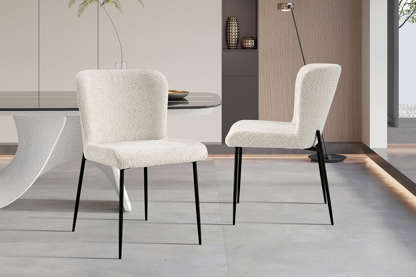 Chaise Lisa Bouclé Ecru