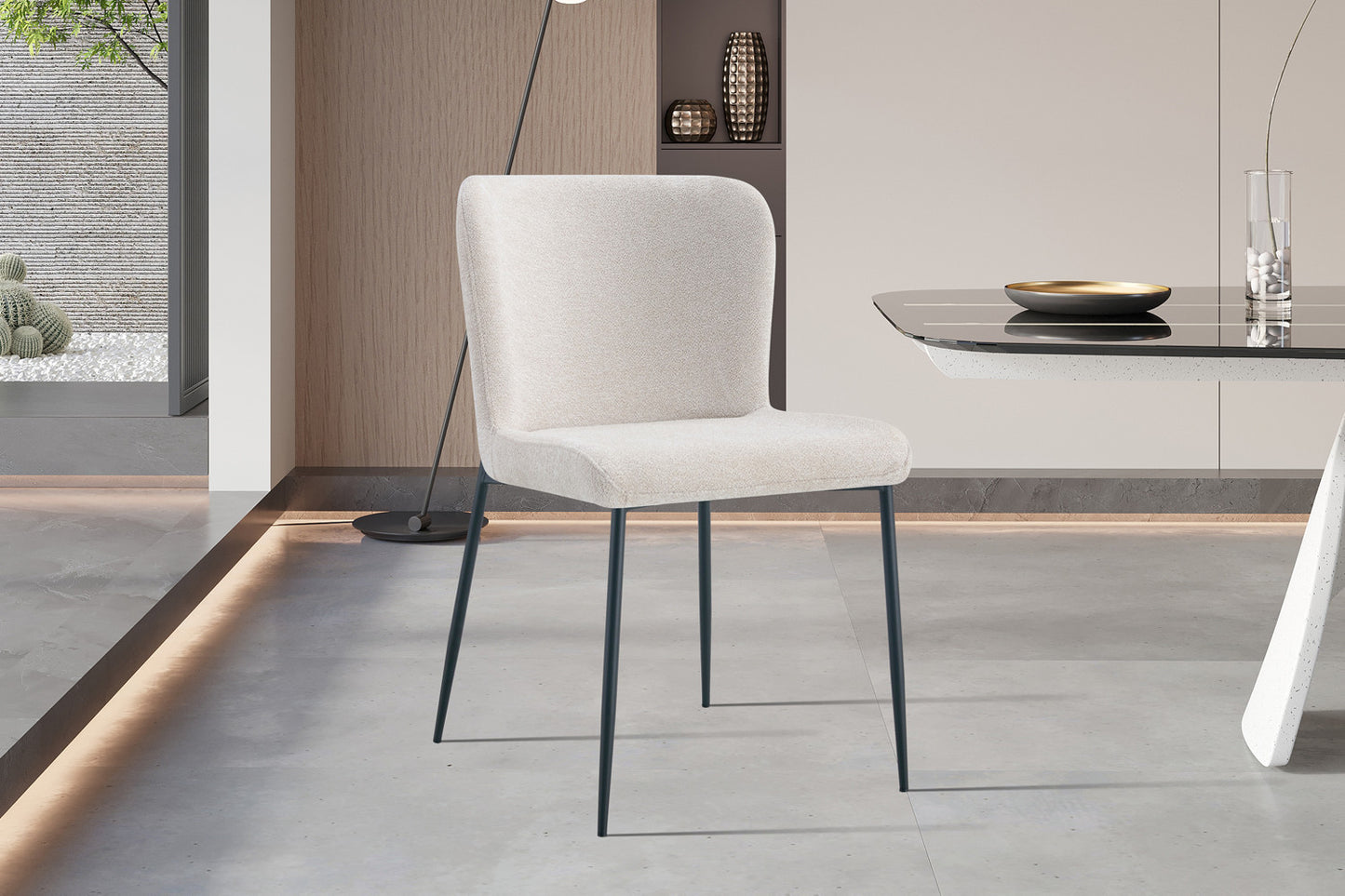 Lot de Chaises Lisa Tissu Marbella Creme