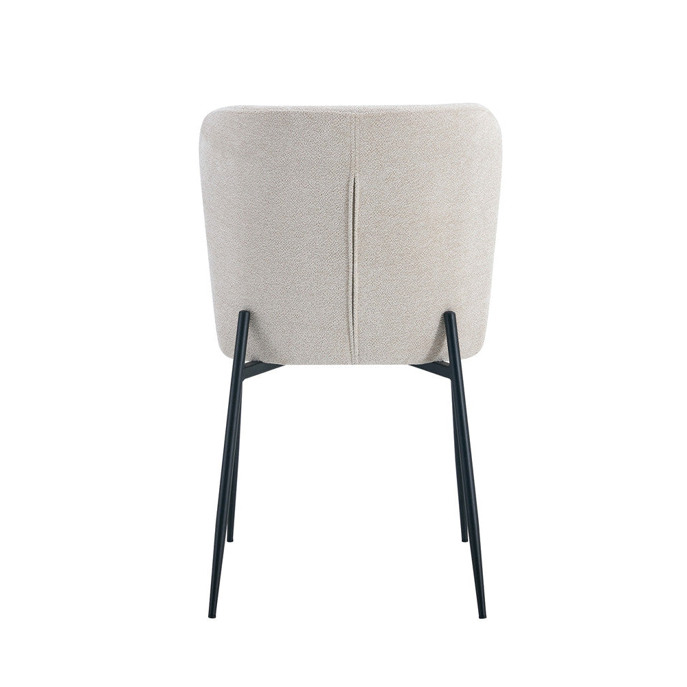 Lot de Chaises Lisa Tissu Marbella Creme