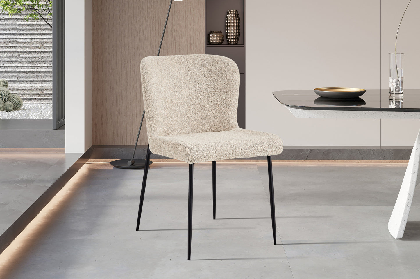 Lot de Chaises Lisa Bouclé Beige