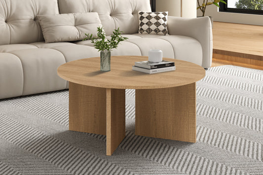 Table basse Drasir Ronde Chêne naturel