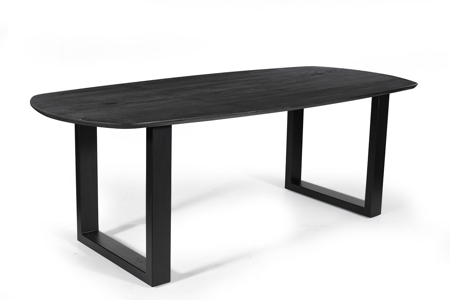 Table Tommy 220x100 cm Ovale Danoise Pied Bois de manguier Noir