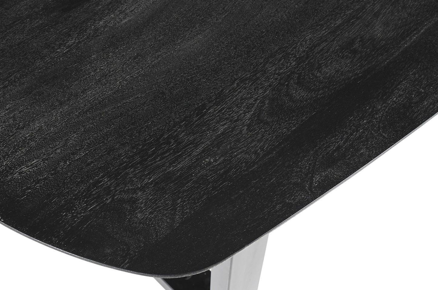Table Tommy 220x100 cm Ovale Danoise Pied Bois de manguier Noir