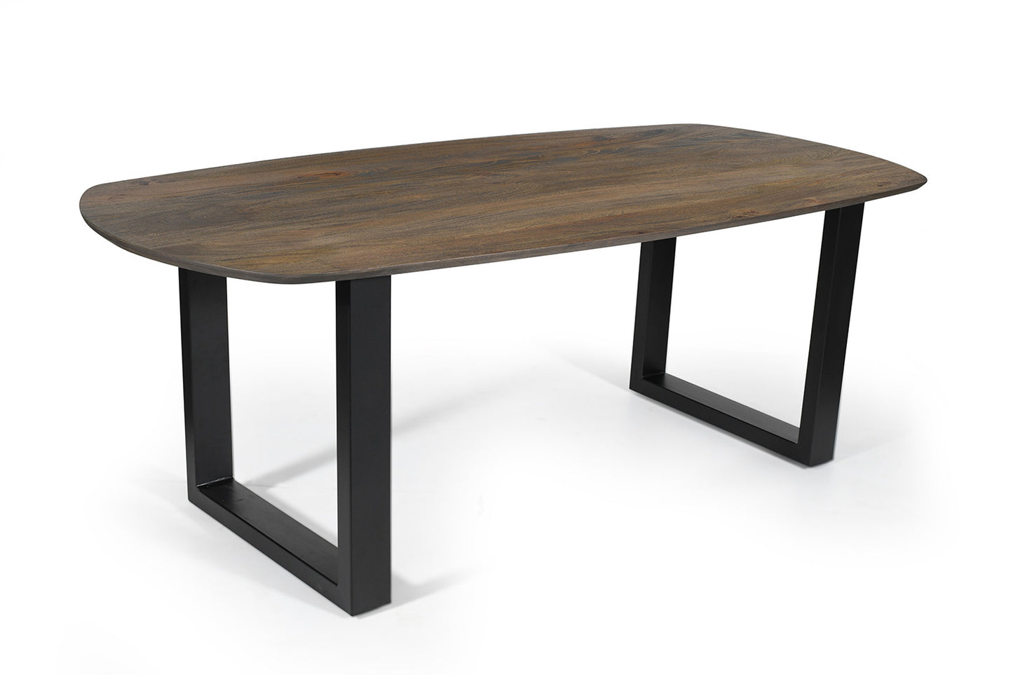 Table Tommy 220x100 cm Ovale Danoise Pied Bois de manguier Brun foncé