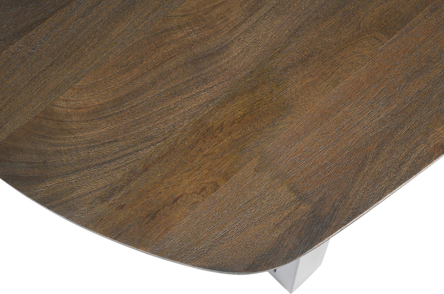 Table Tommy 220x100 cm Ovale Danoise Pied Bois de manguier Brun foncé