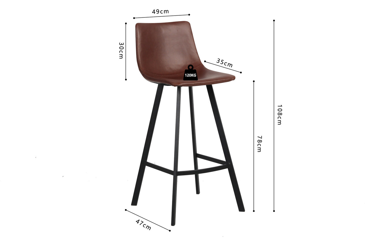 Tabouret de bar Ozan Brun