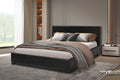 Lit Roma 160x200 avec sommier similicuir Noir