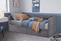 Lit Parma 90x200 avec sommier tissu Gris