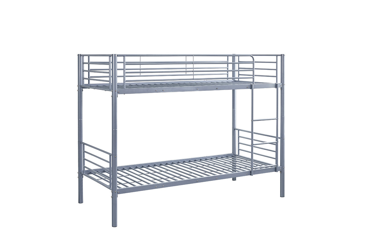 Lit superposé Sammy 90x200 Divisible Métal Gris clair