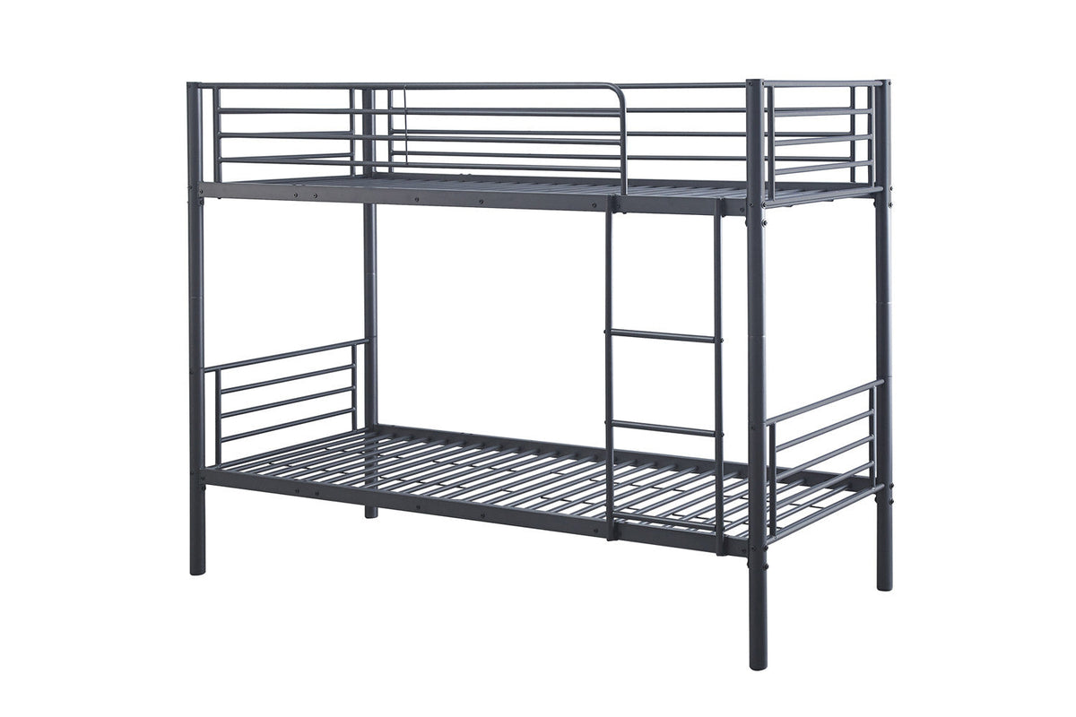 Lit superposé Sammy 90x200 Divisible Métal Gris foncé
