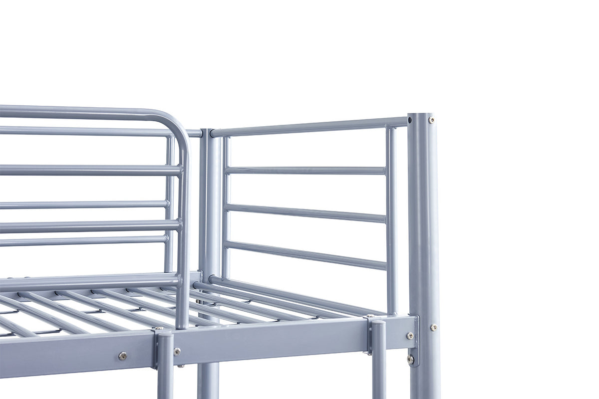 Lit superposé Sammy 90x200 Divisible Métal Gris clair