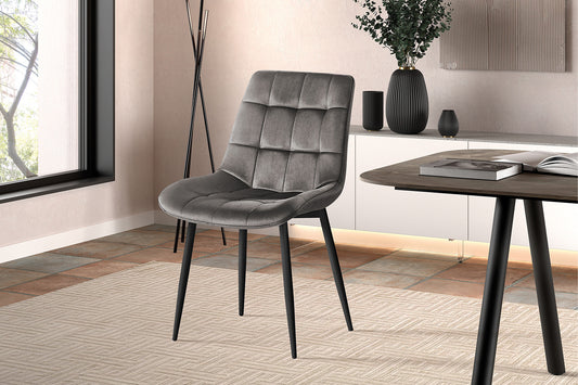 Chaise Juta Velours Taupe