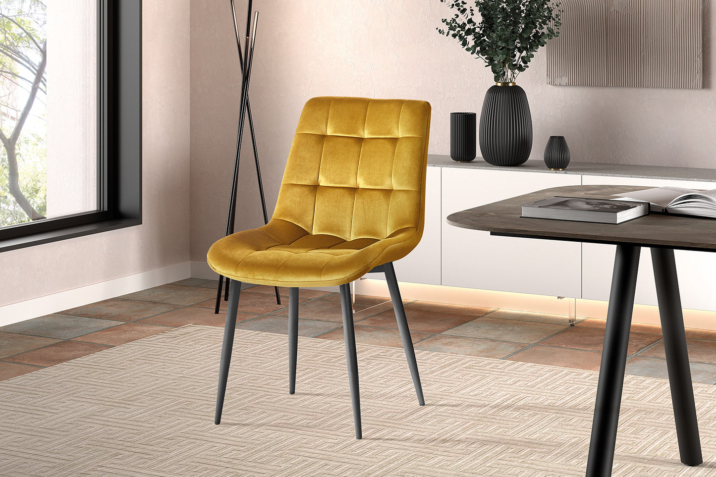 Chaise Juta Velours Or