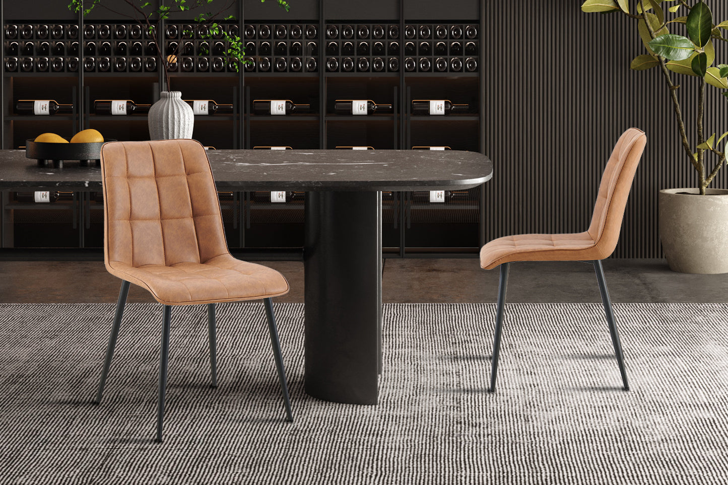 Chaise Furas Vintage Cognac