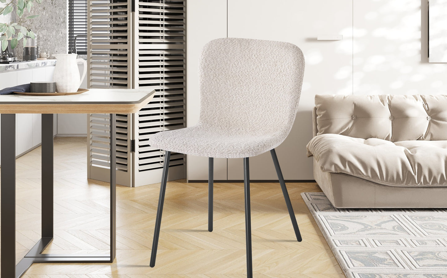 Chaise Susan Bouclé Sable