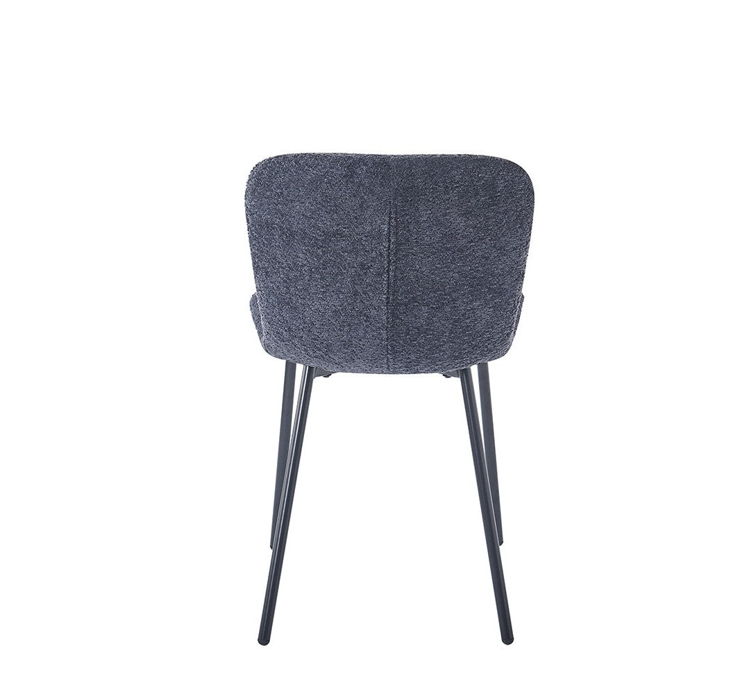 Chaise Susan Bouclé Gris Foncé