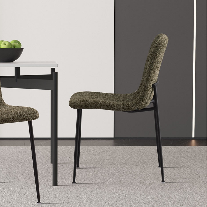 Lot de Chaises Alice laine bouclé Vert