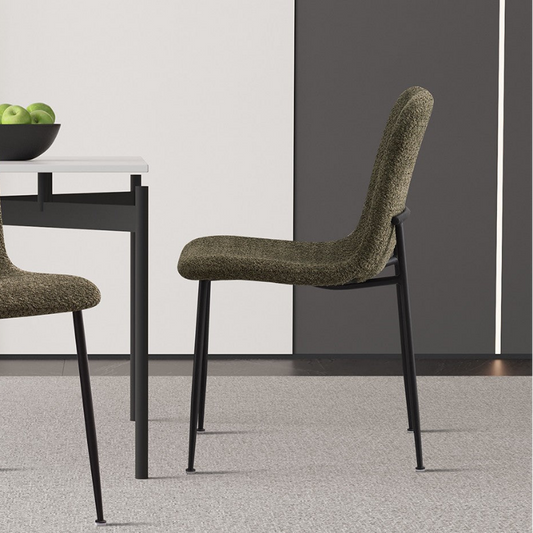 Lot de Chaises Alice laine bouclé Vert