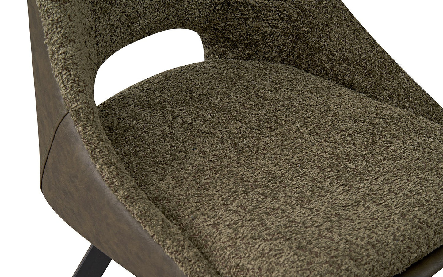 Chaise Filou Bouclé Vert Dos Vert foncé