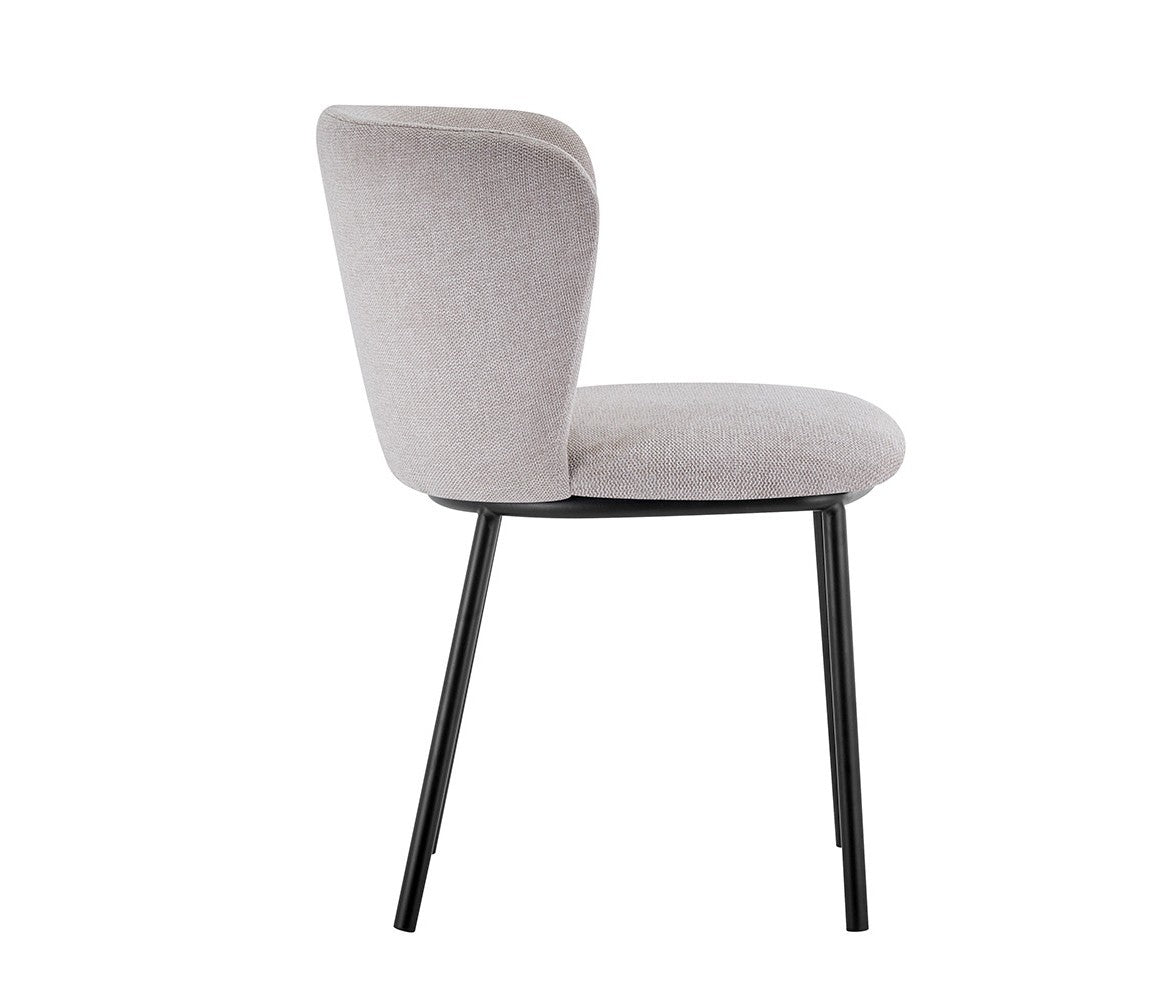 Chaise Arthur Tissu chenille Beige