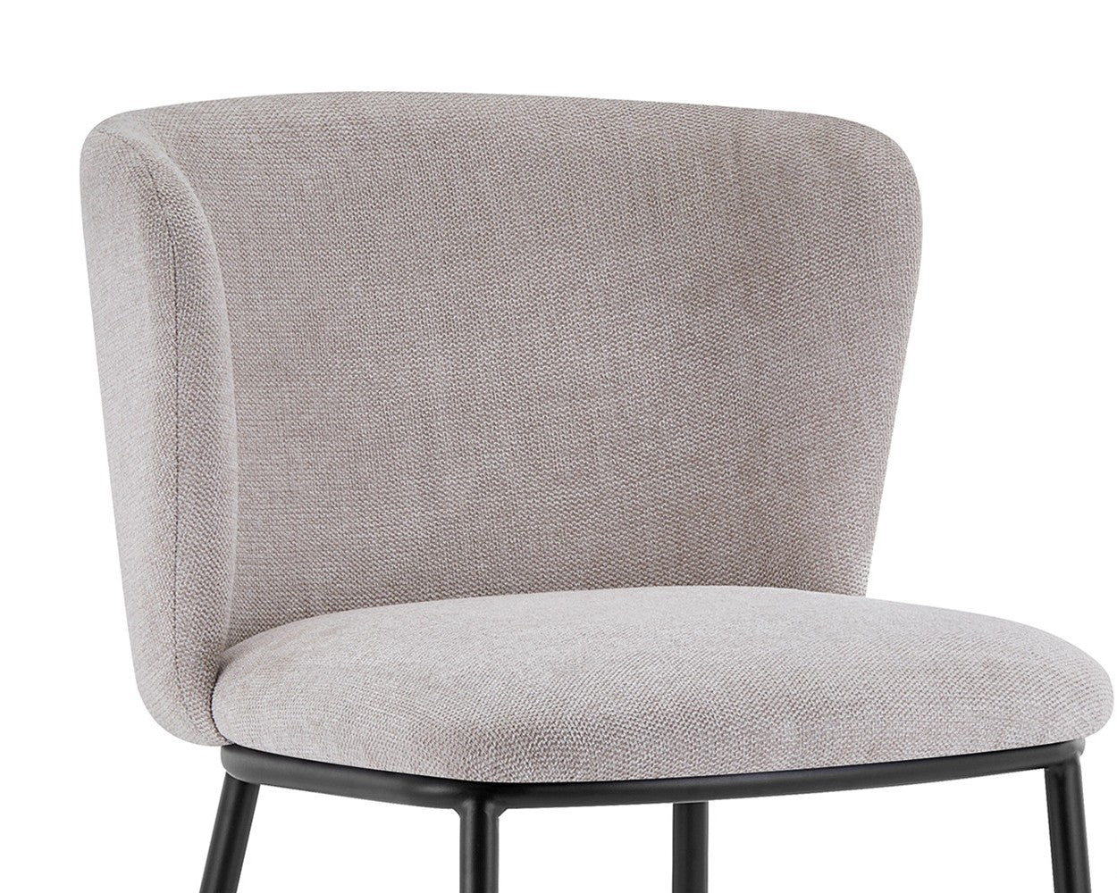 Chaise Arthur Tissu chenille Beige