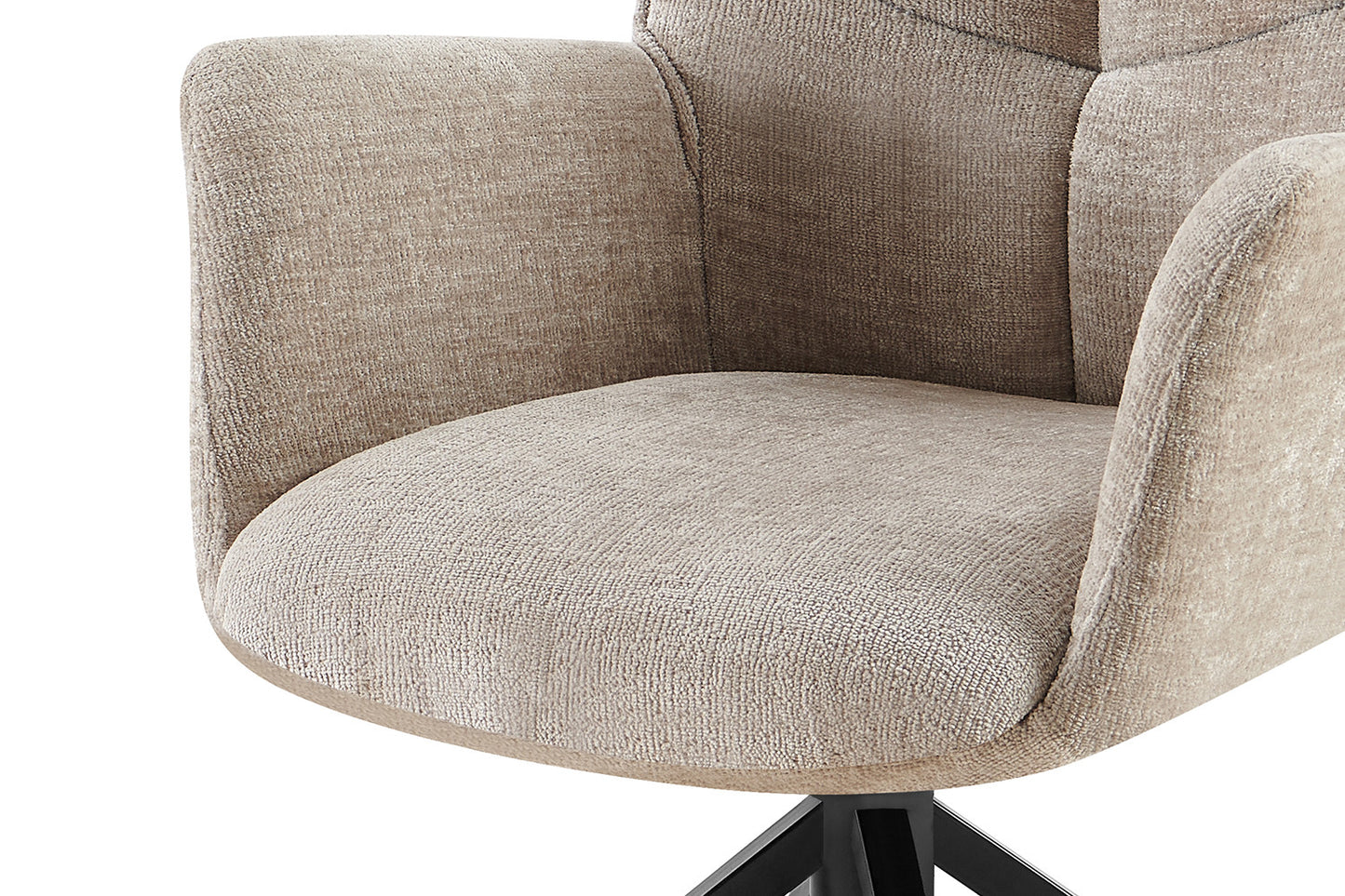 Chaise Lamor Pivotant Tissu Sable