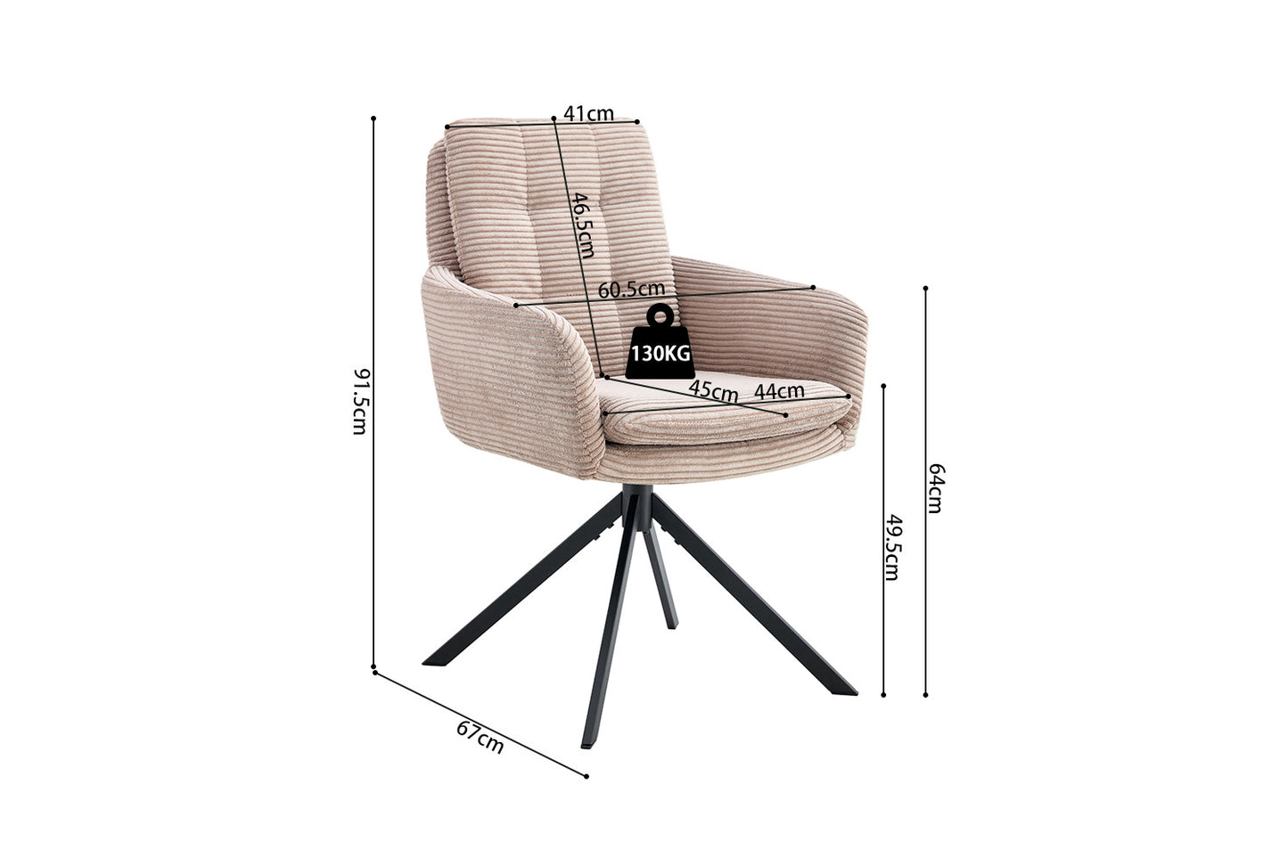 Chaise Luna Pivotant Sable