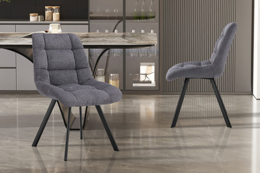 Chaise Lizzy Tissu Ote Share 456 Gris foncé