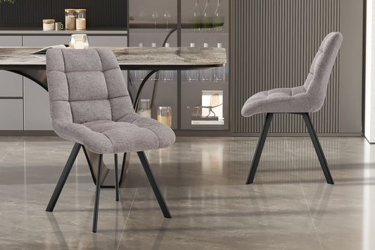 Chaise Lizzy Tissu Ote Share 160 Gris clair