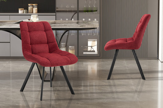 Chaise Lizzy Tissu Ote Share 230 Rouge