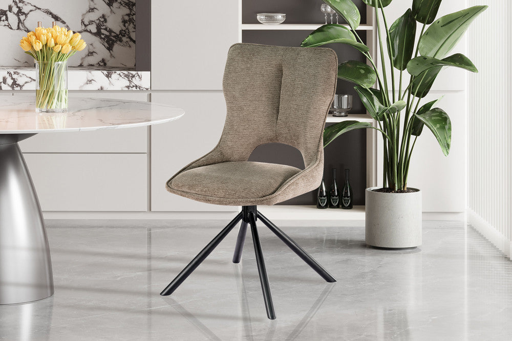 Chaise Mori Pivotant Tissu Ote Poivre
