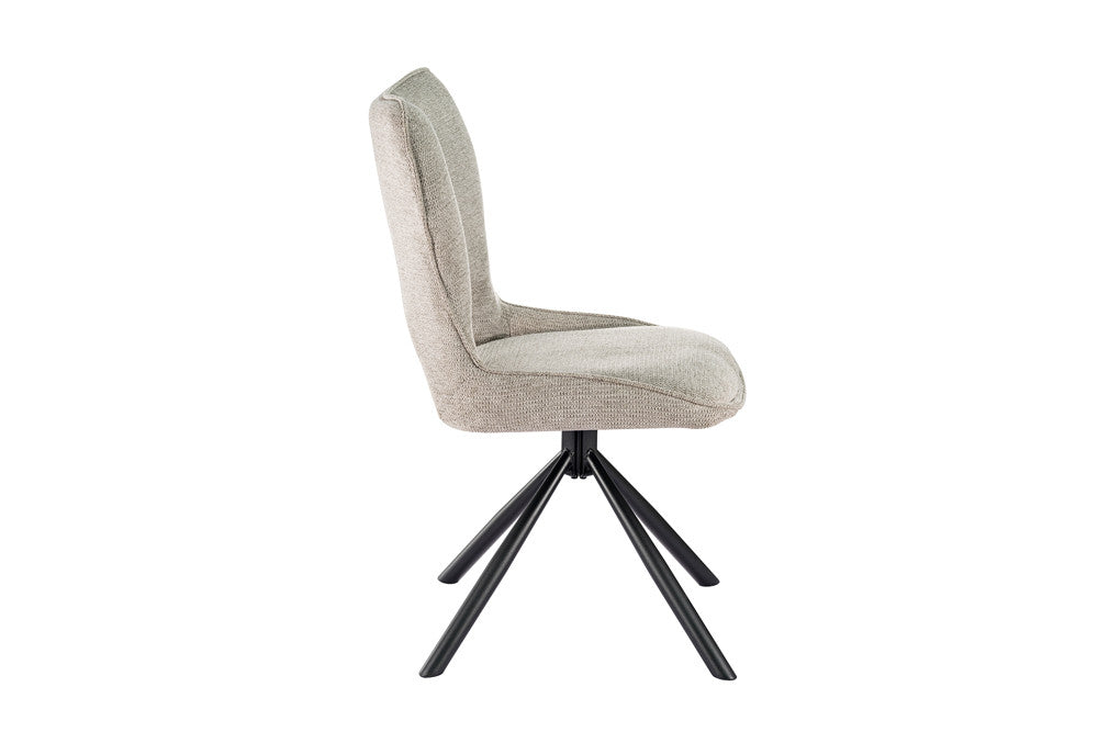 Chaise Mori Pivotant Tissu Ote Gris clair