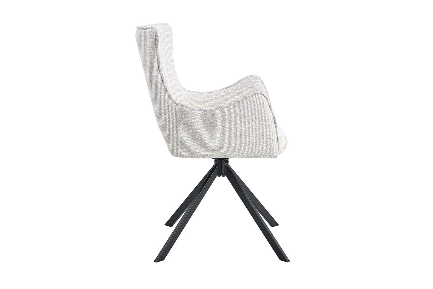 Chaise Billy Pivotant Tissu Ote Ecru