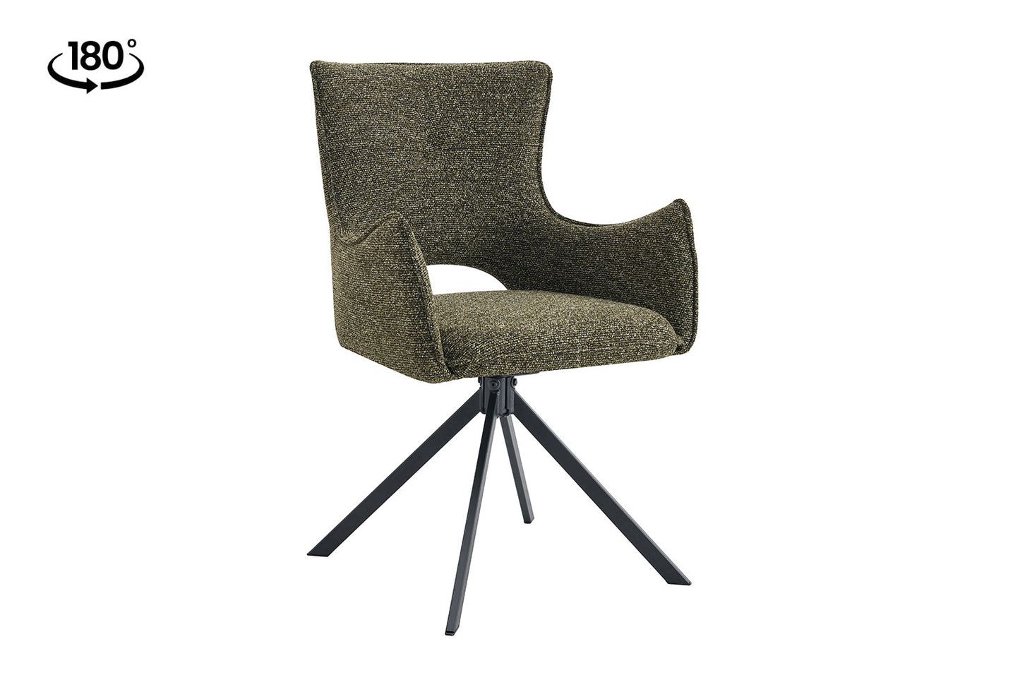 Chaise Billy Pivotant Tissu Ote Vert