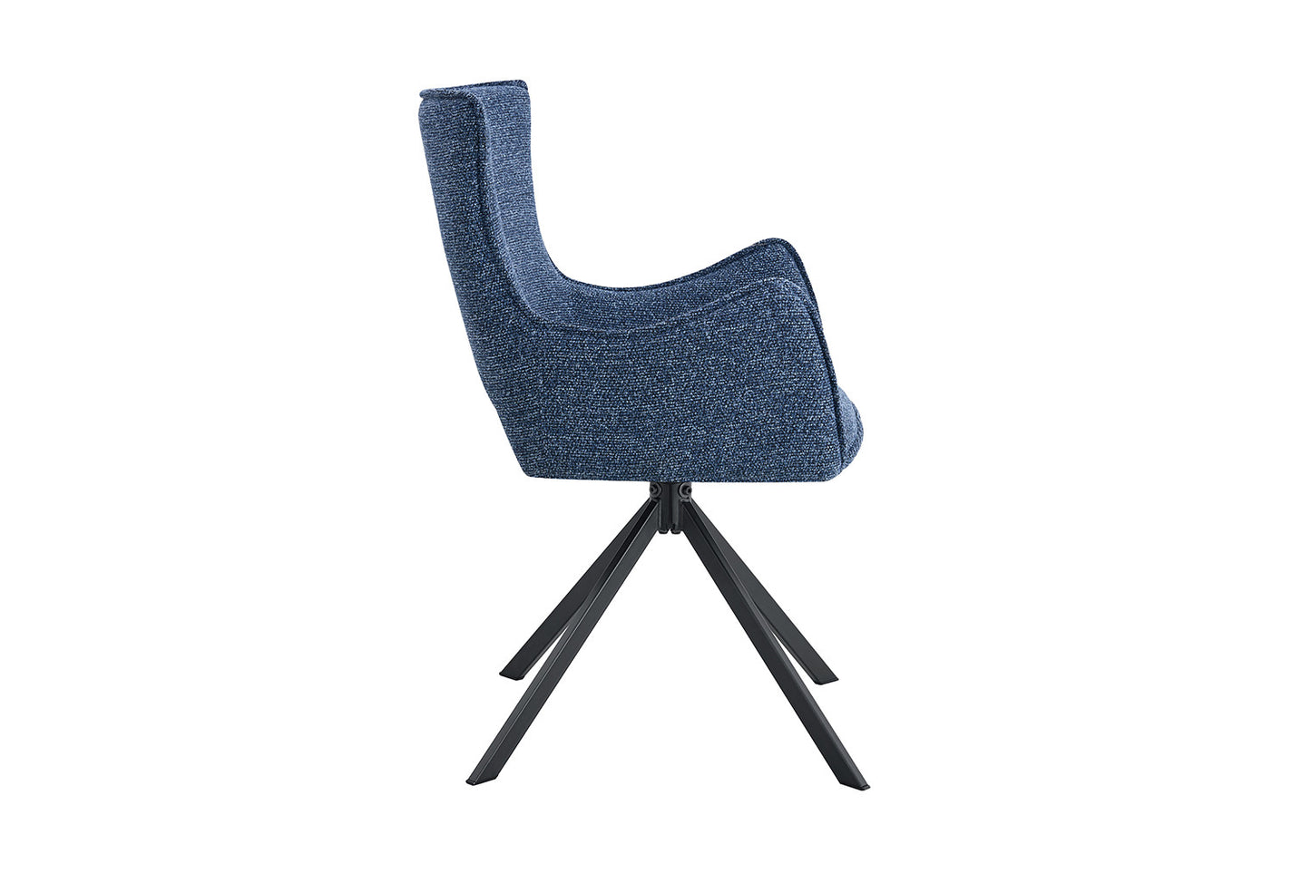 Chaise Billy Pivotant Tissu Ote Bleu