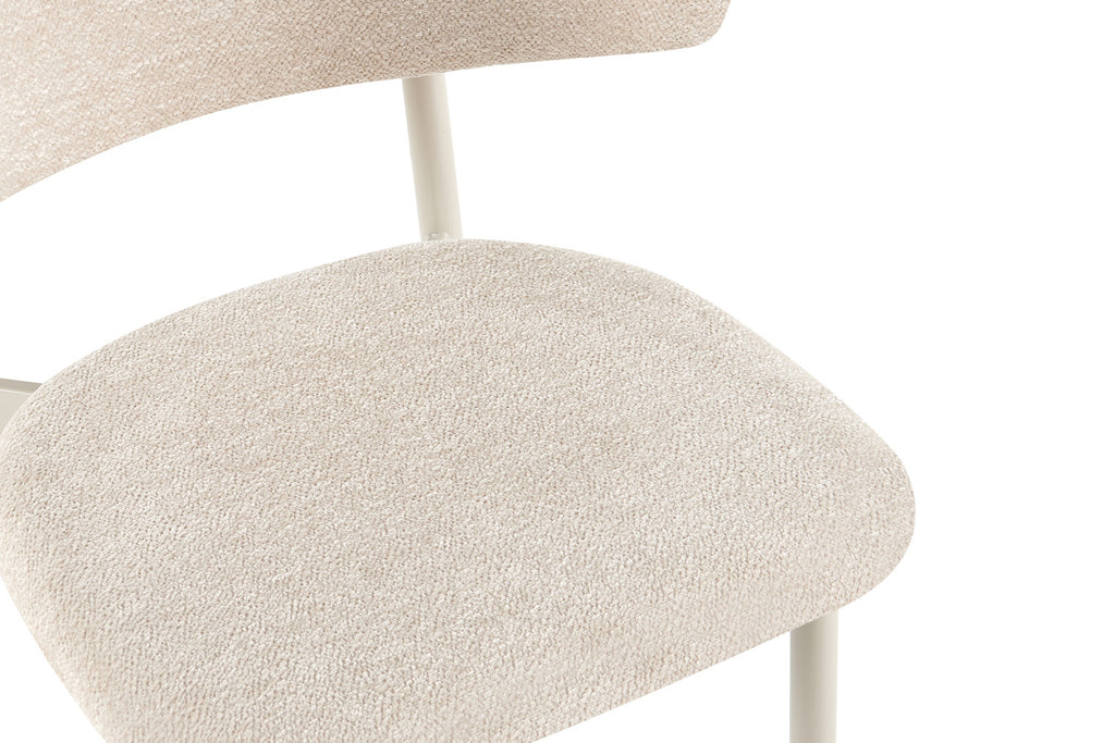 Chaise Coco Gris – Tissu Beige