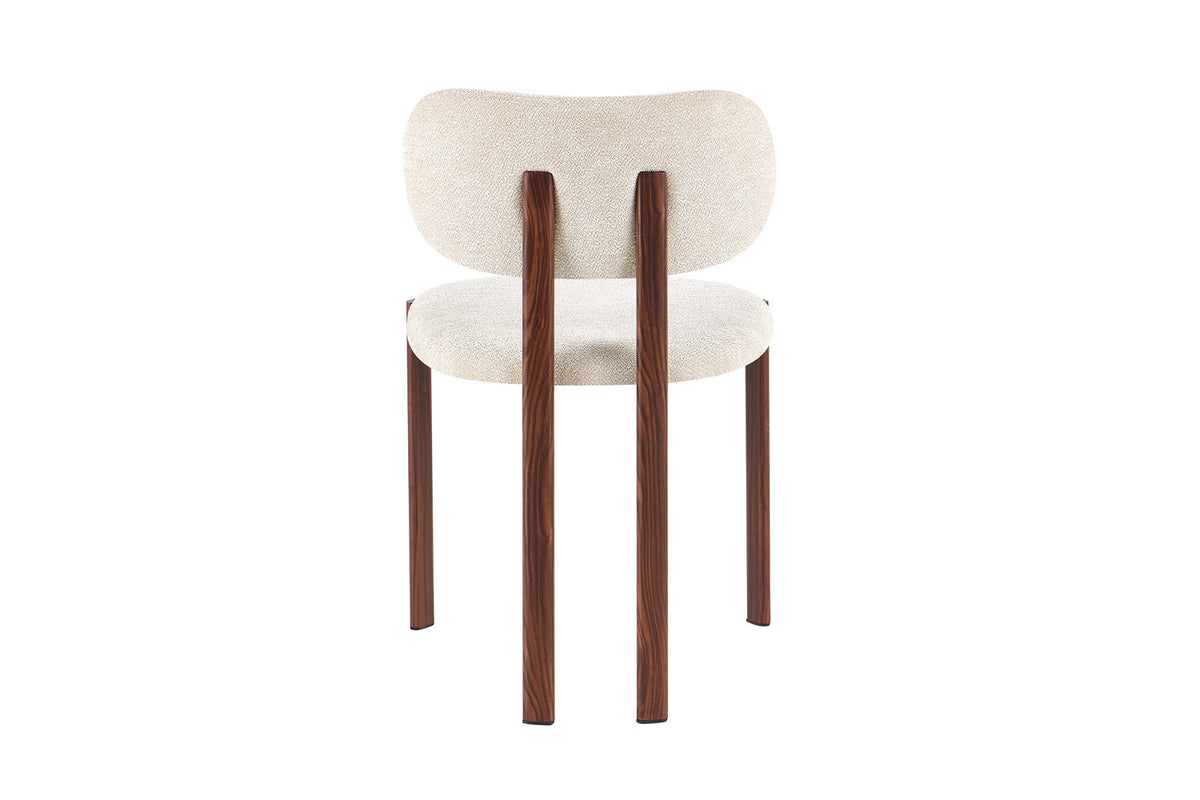 Chaise Jade Noyer – Tissu Beige