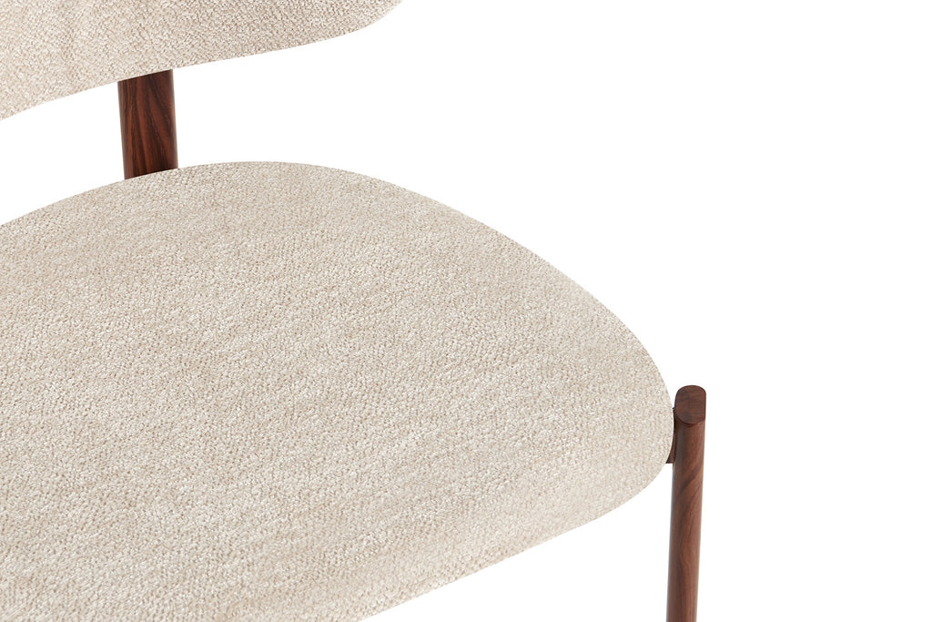 Chaise Jade Noyer – Tissu Beige