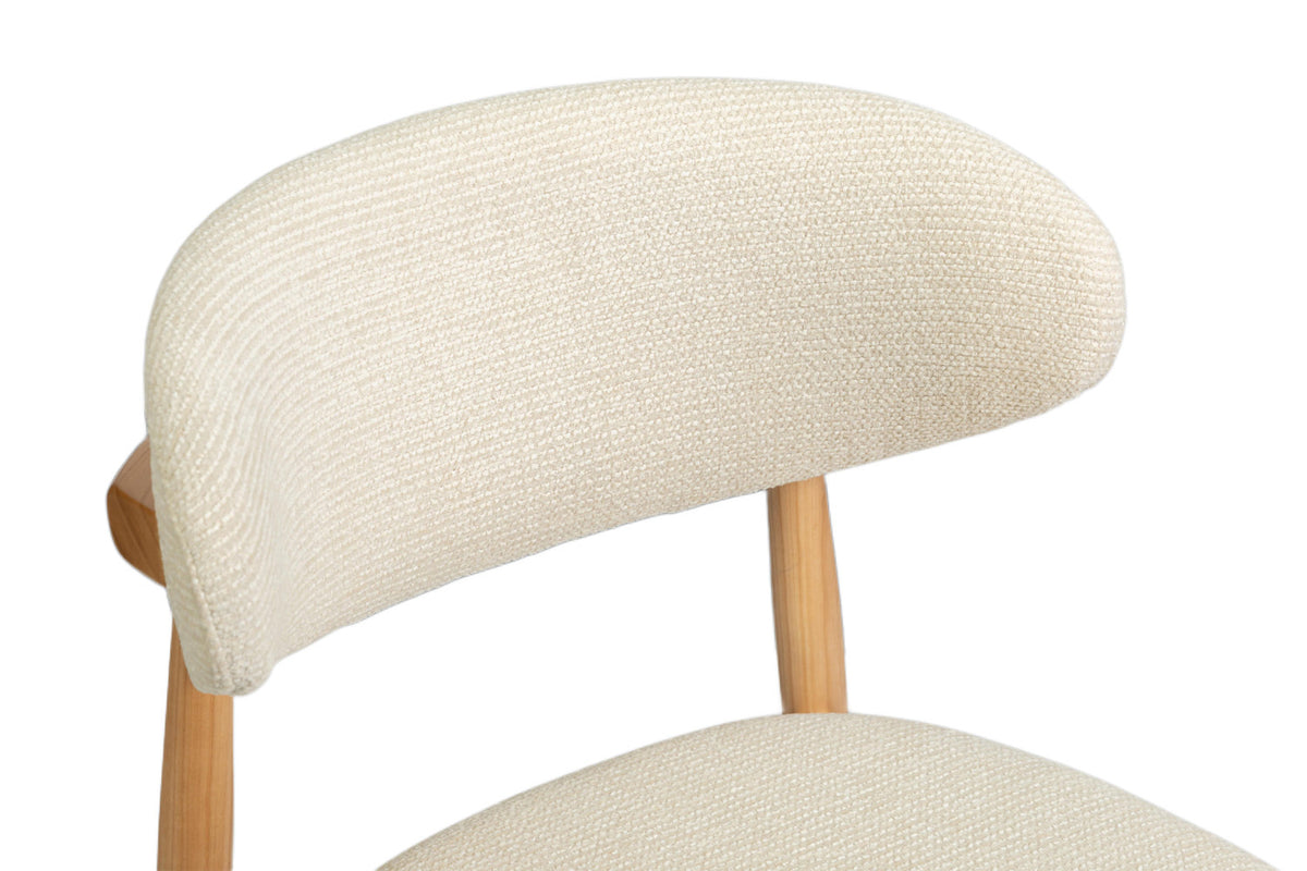 Chaise Clara Frêne Naturel Tissu Beige