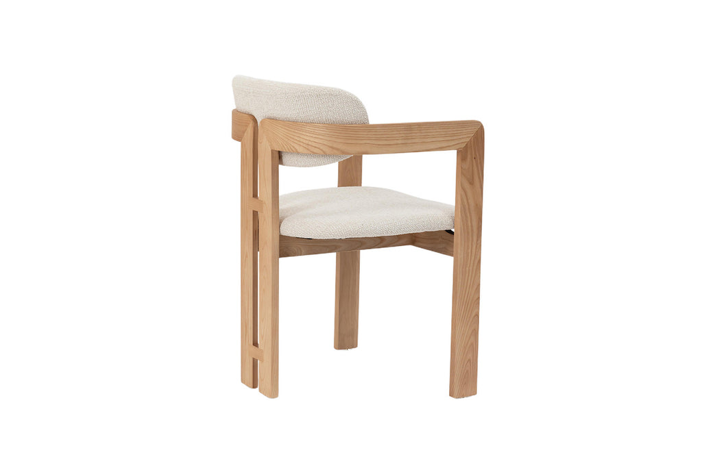 Chaise Camille Frêne Naturel Tissu Beige