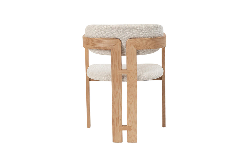 Chaise Camille Frêne Naturel Tissu Beige