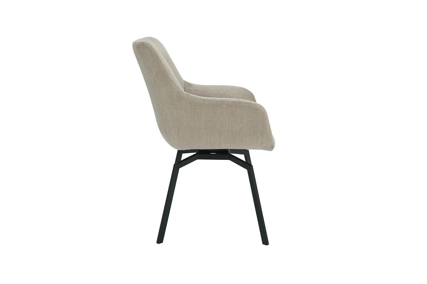 Chaise Modest Pivotant Velours côtelé Beige