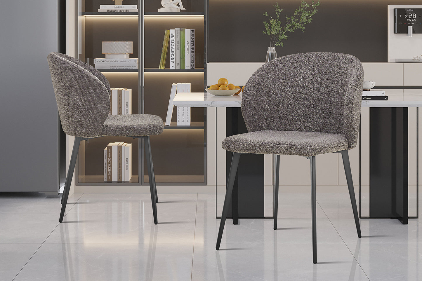 Chaise Toledo Bouclé Gris