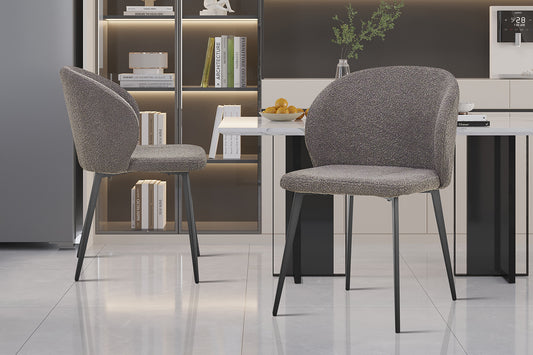 Chaise Toledo Bouclé Gris