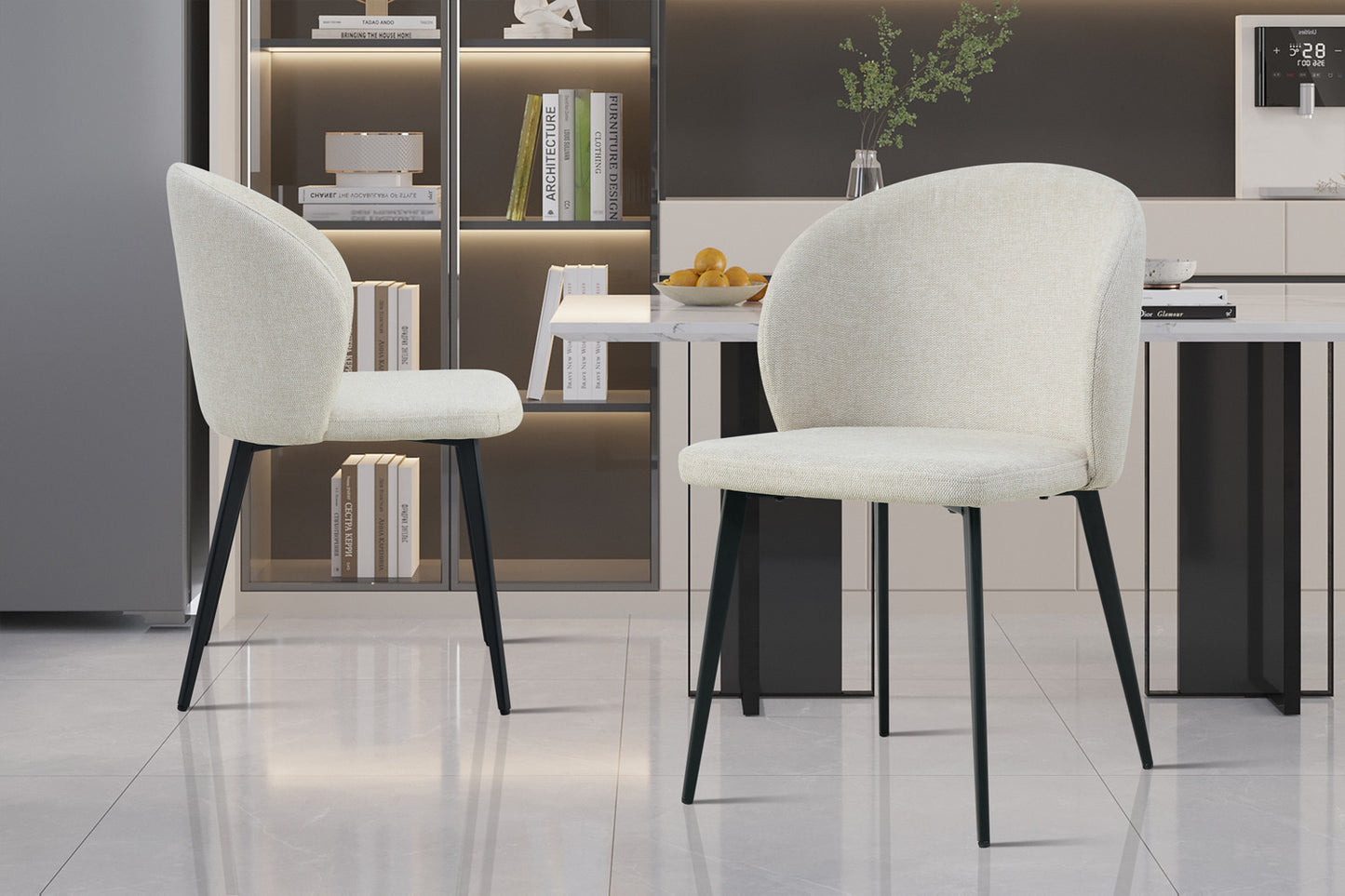 Lot de Chaises Toledo tissu Beige