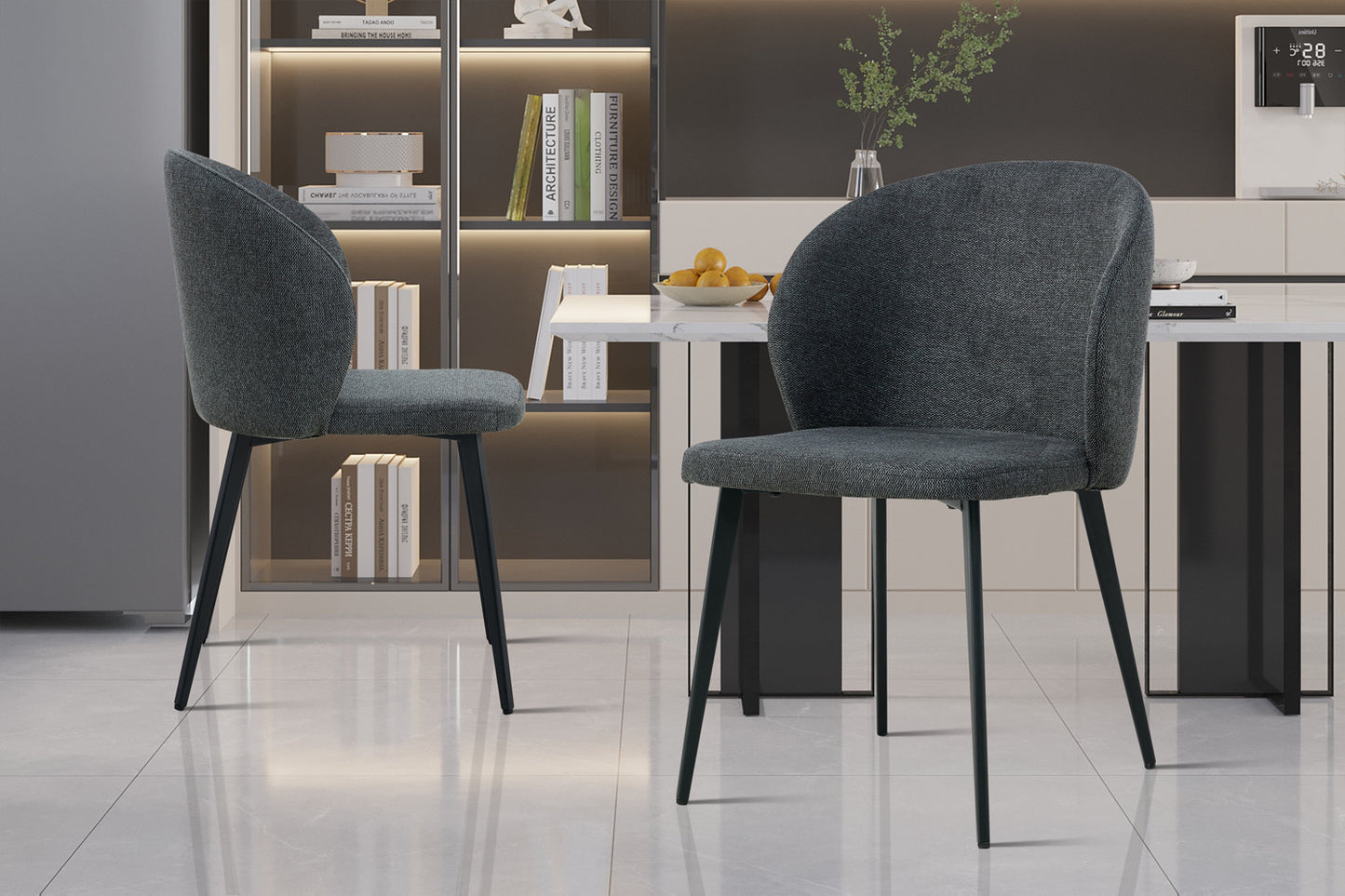 Chaise Toledo Tissu Gris foncé