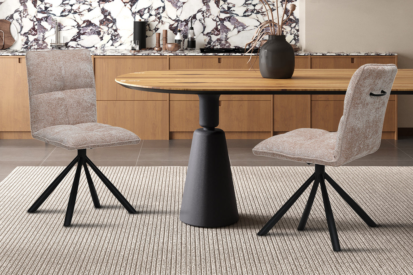 Chaise Jack Pivotant Tissu Sable