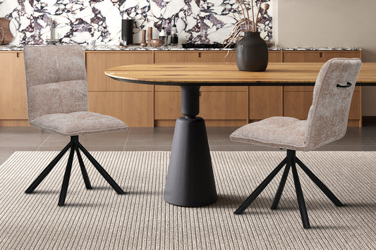 Chaise Jack Pivotant Tissu Sable