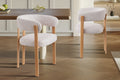Chaise avec accoudoirs Julia Naturel – Tissu