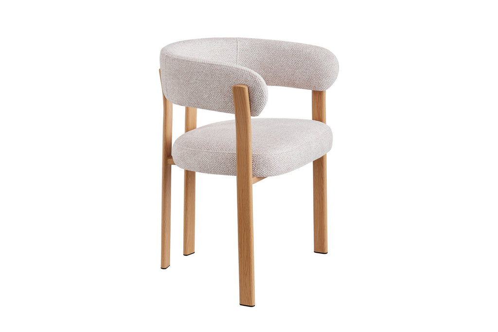 Chaise avec accoudoirs Julia Naturel – Tissu
